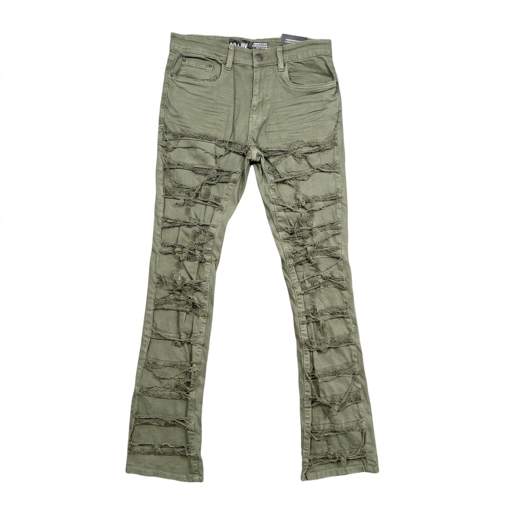 Stacked Denim Jeans – Trendy High‑Waist Streetwear Jeans