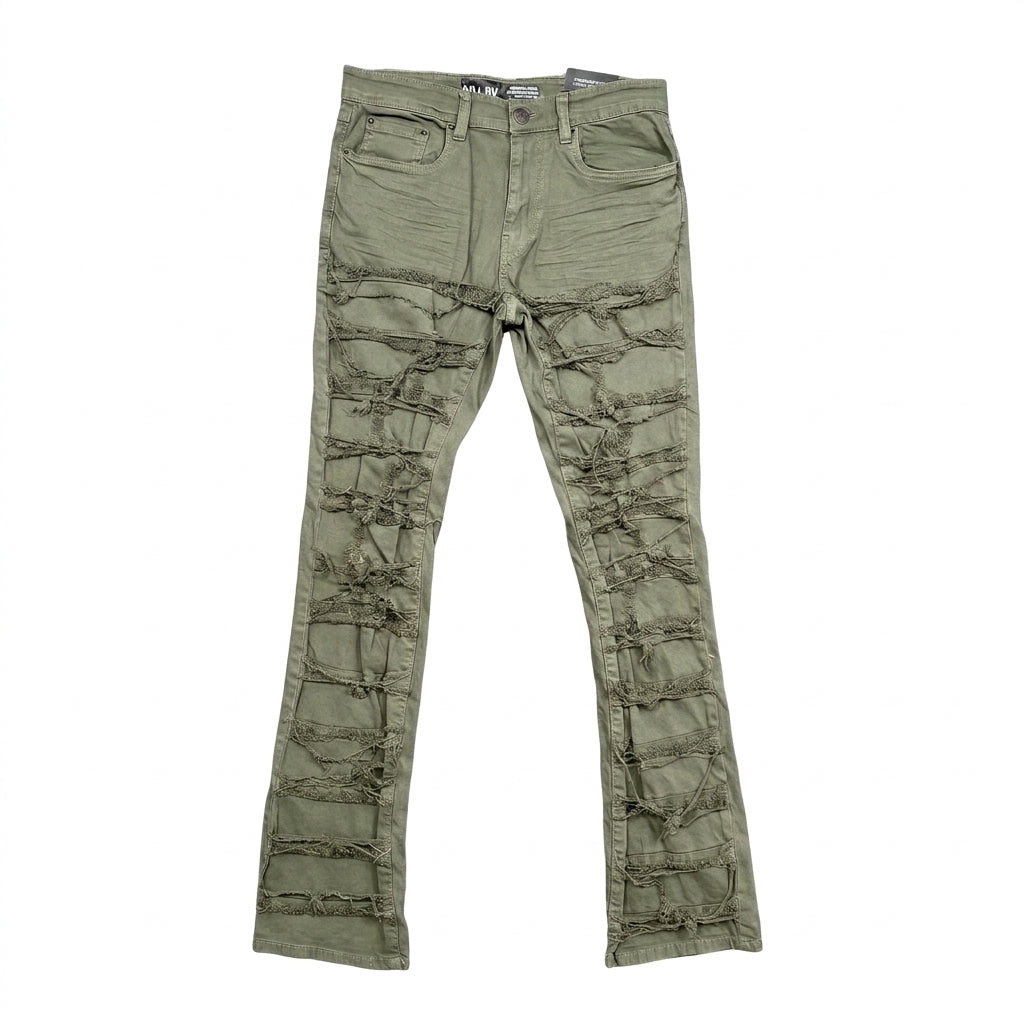 Stacked Denim Jeans – Trendy High‑Waist Streetwear Jeans
