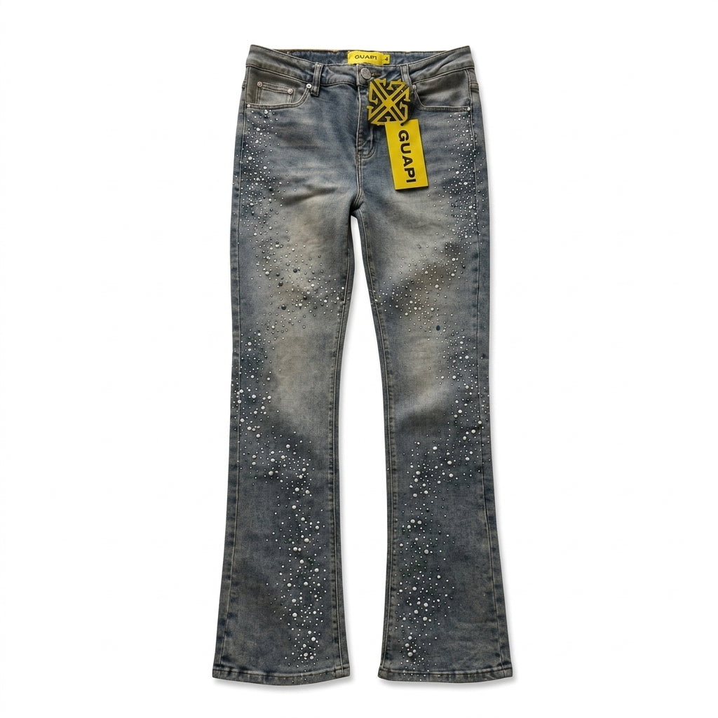 Stone Cold Guapi Jeans – Premium Stacked Grey Streetwear Denim