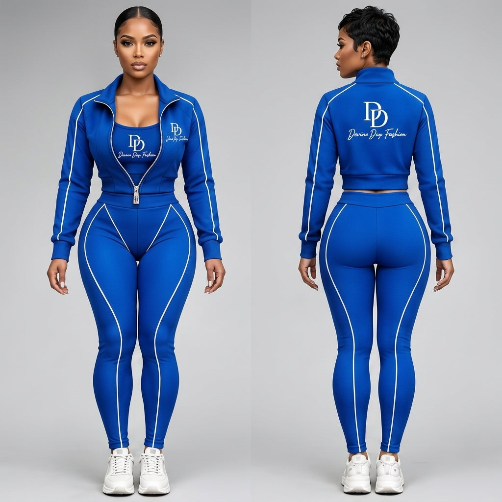 Devine Diva Signature 2-Piece Tracksuit Set – Premium Stretch & Breathable Activewear