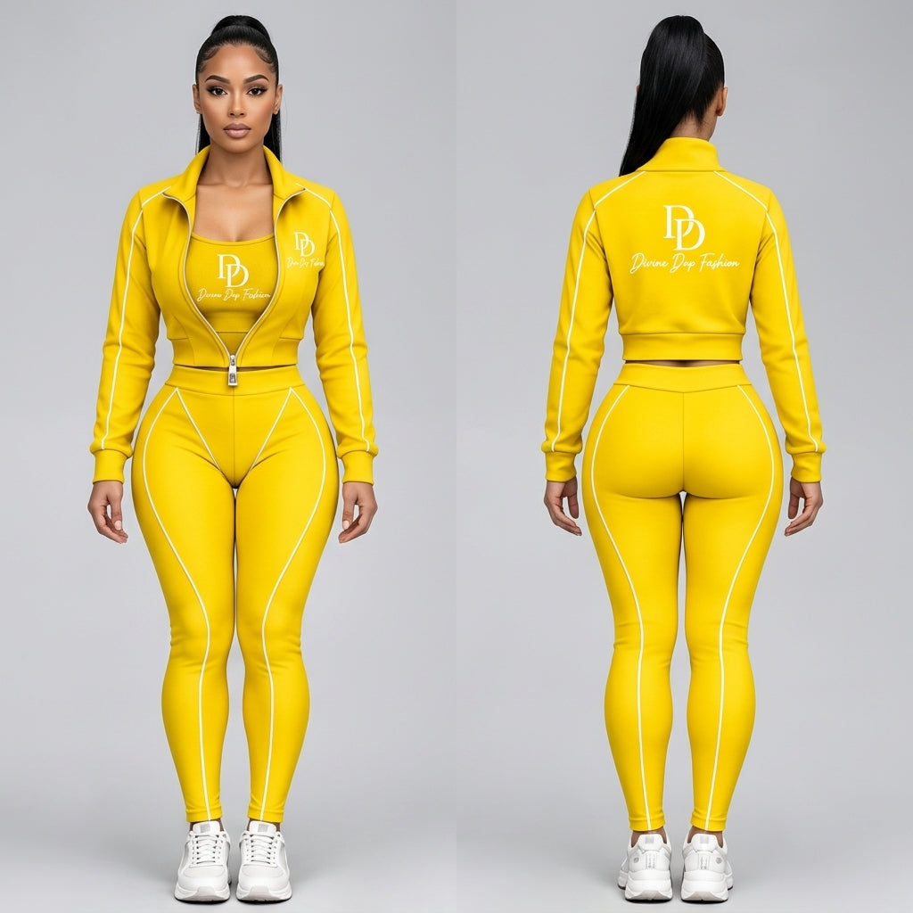 Devine Diva Signature 2-Piece Tracksuit Set – Premium Stretch & Breathable Activewear