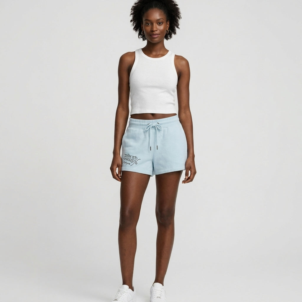 BLUE LEOPARD FLEECE SHORT – Cozy & Stylish Women’s Loungewear