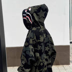 Camo Shark Hoodie for Men and Women unisex hoodie