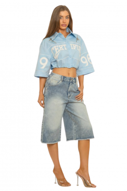 Crop Zip Detail Shirt Jacket