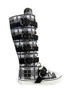 rawr xd hearts black plaid sneakers women