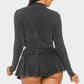 Inside Tank Top Jacket And Skort 3 Pieces Set