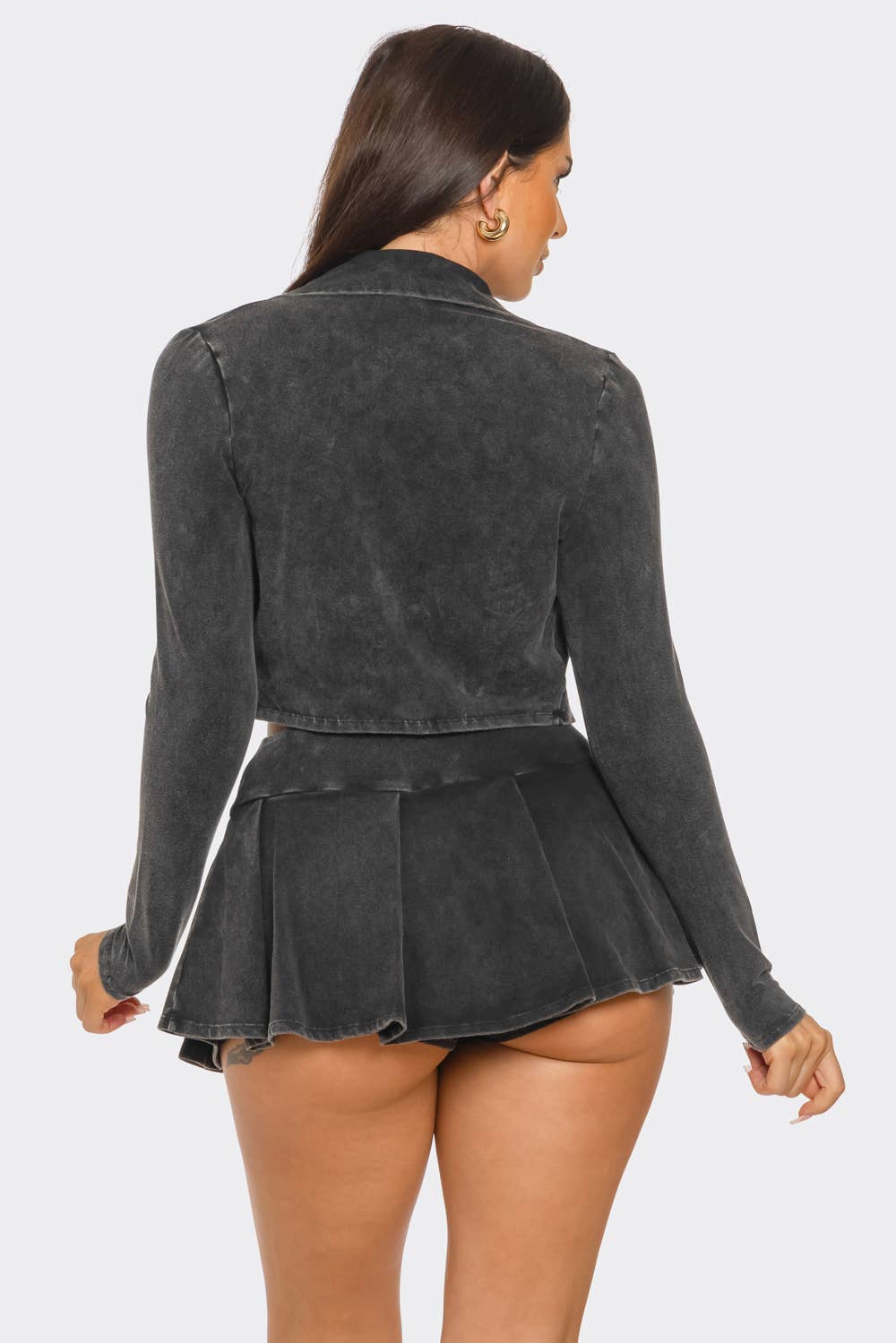 Inside Tank Top Jacket And Skort 3 Pieces Set