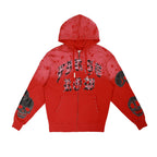 wake up and be fierce applique full zip hoodie streetwear