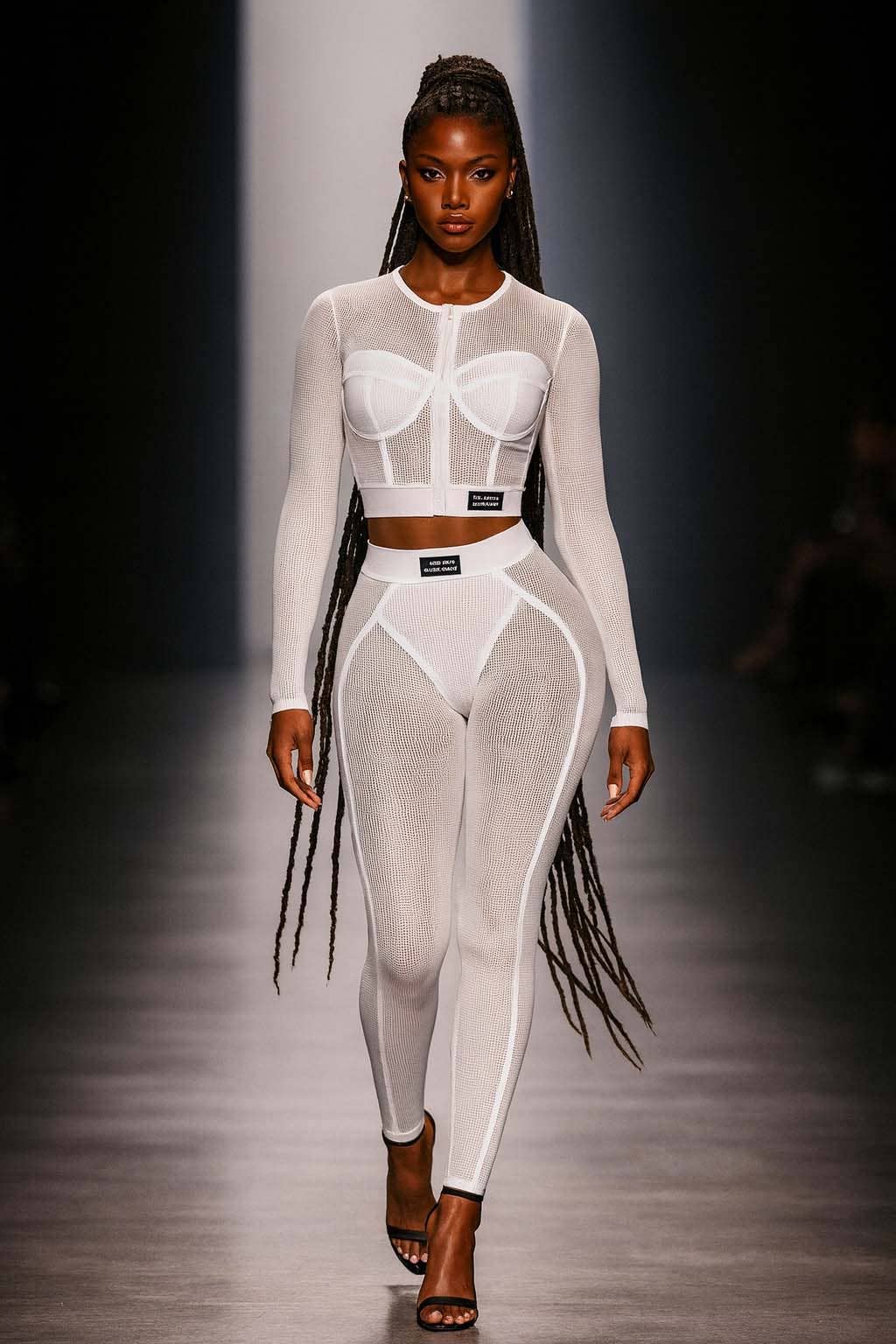 POPCORN MESH LONG SLEEVE TOP & LEGGING SET