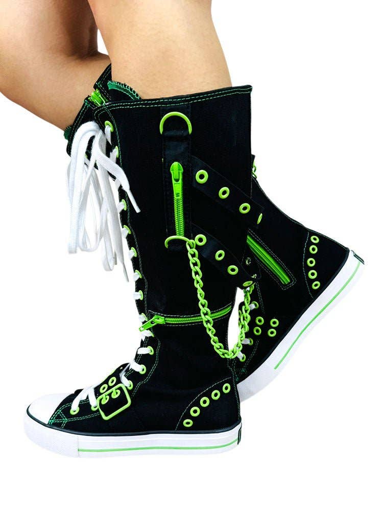 rawr xd black green scene aesthetic shoes