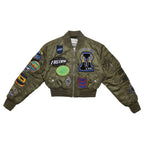 Coexist Multi Patches MA-1 Jacket for Women casual outfit