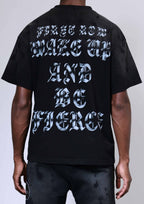 WAKE UP AND BE FIERCE APPLIQUE TEE