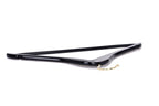 W070-30 Semi Curved Wooden Hangers, 17.5" -Black/Gold Hook