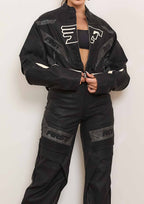 Furious Motor Racing Leather Jacket for Women front view