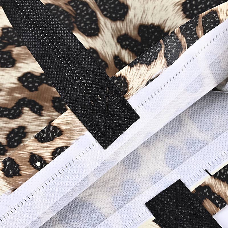 50pcs, 4 Sizes Leopard Animal Print Non-woven Gift Bag