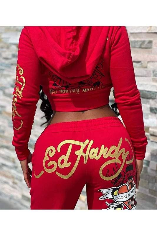 Graphic Tracksuit Set for Women streetwear style