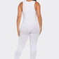 Seamless Ribbed Split V Neck Jumpsuit