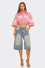 Crop Zip Detail Shirt Jacket
