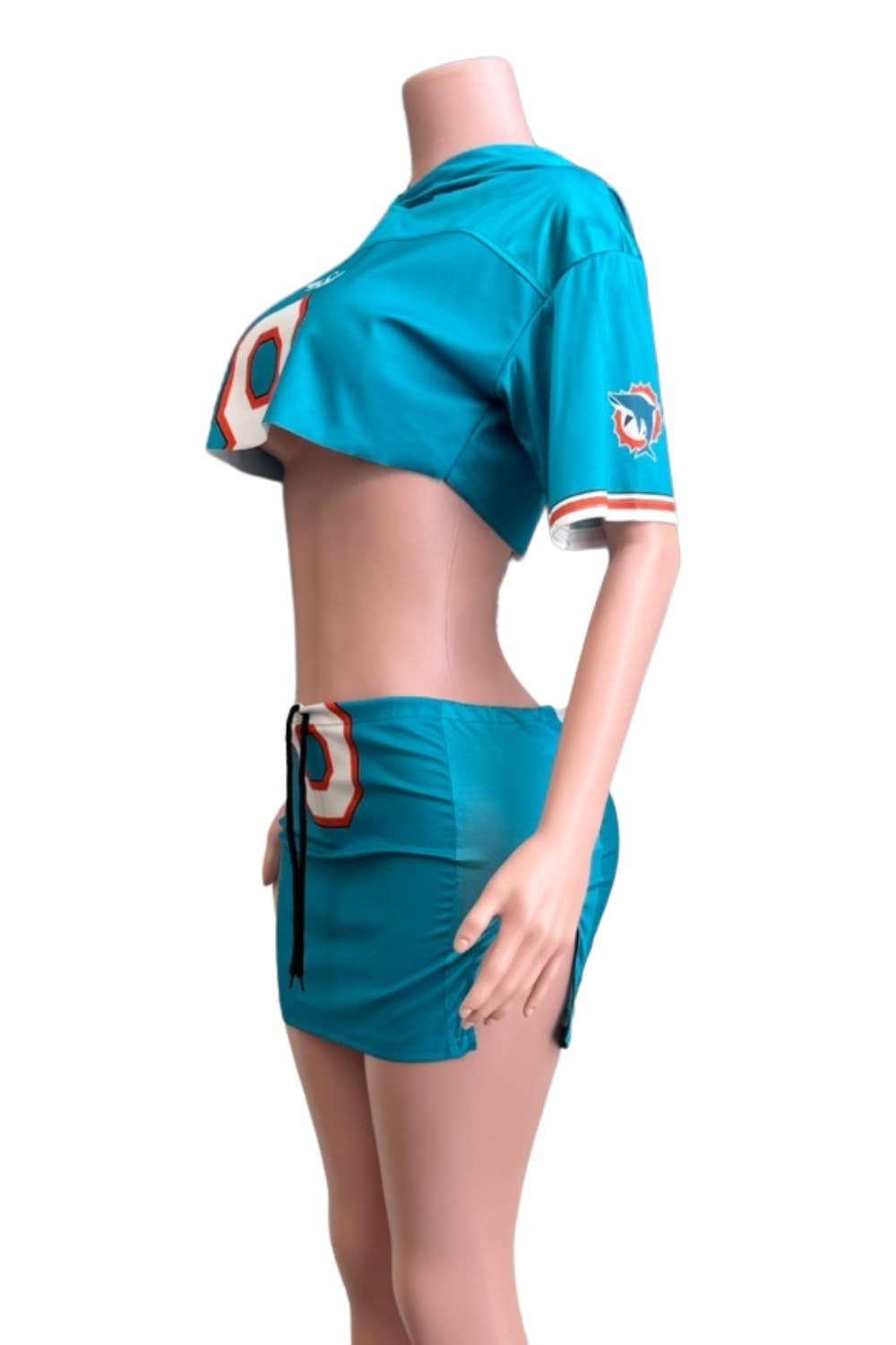 NC2097A Varsity Crop Hoodie & Mini Skirt Set