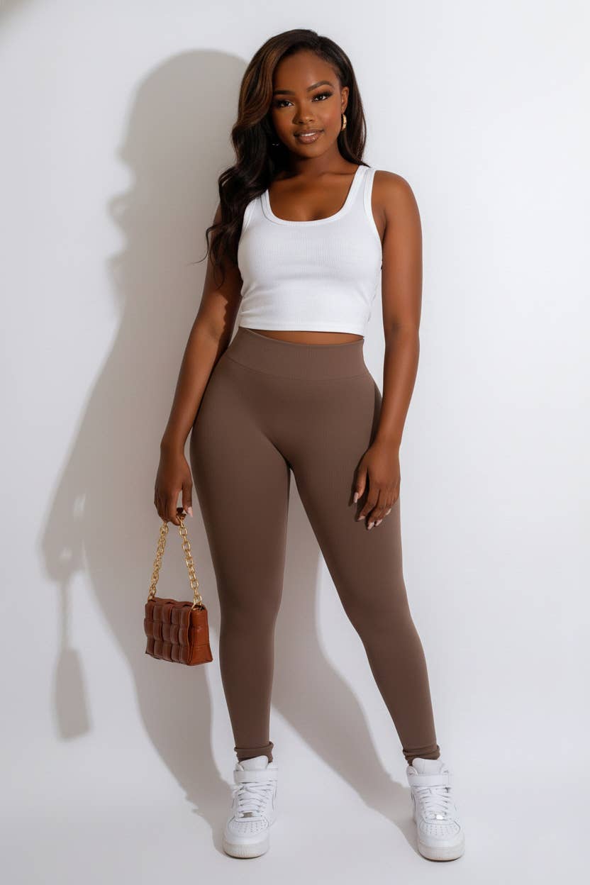 HIGHWAIST SEAMLESS FITTED LEGGINGS