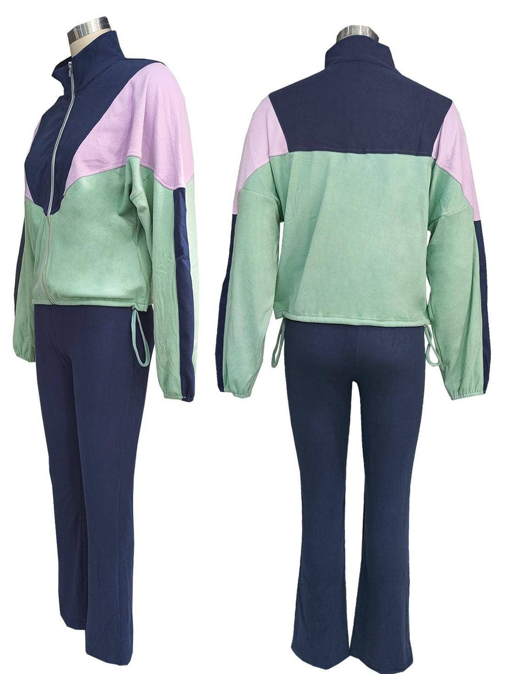 Striped sweatshirt set leggings tracksuit