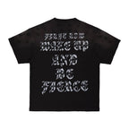 WAKE UP AND BE FIERCE APPLIQUE TEE