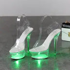 LED Light Up Platform Stiletto high heel sandals