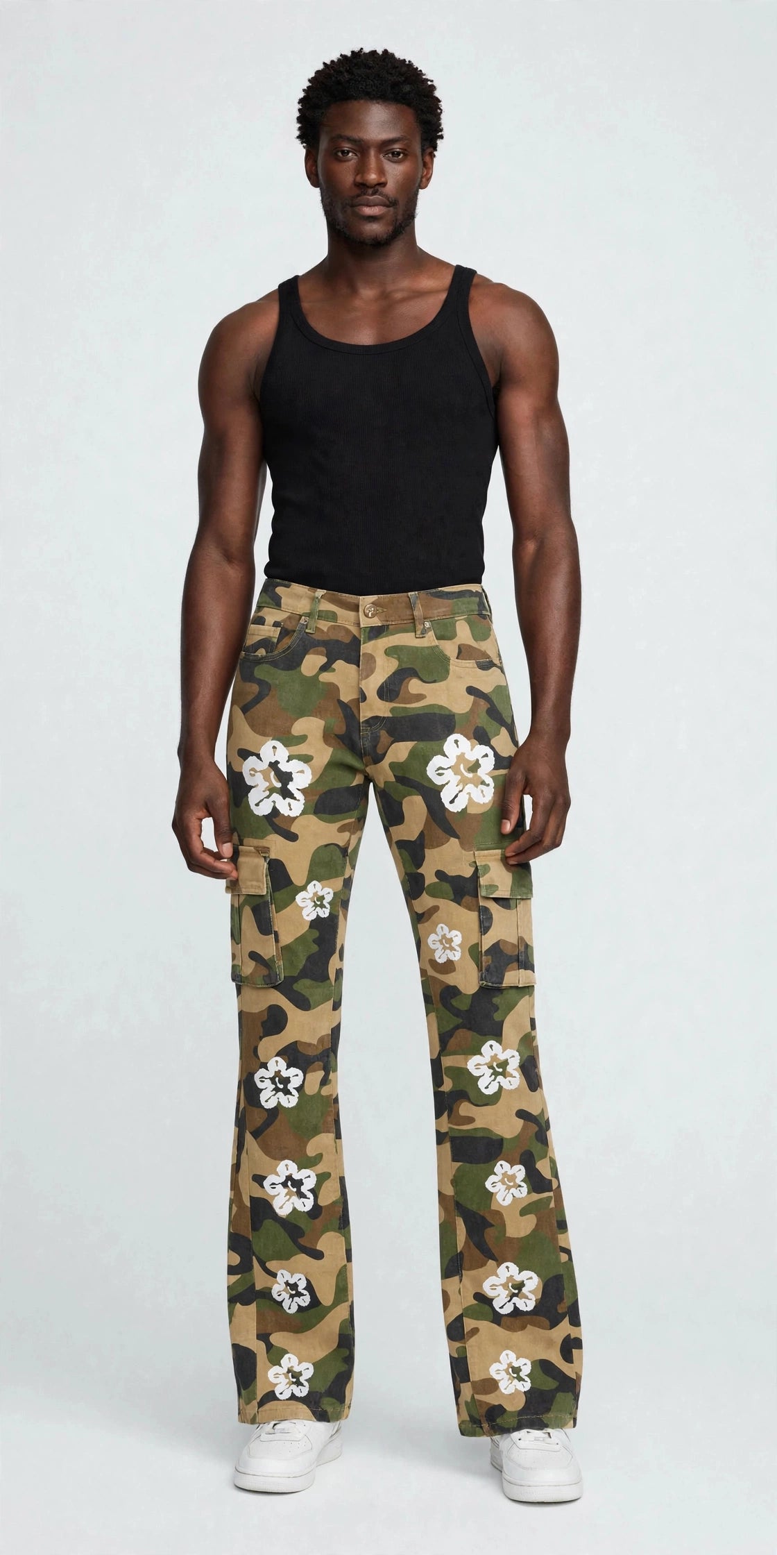 Denim Camo Flower