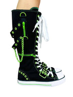 rawr xd black green neon chain sneakers