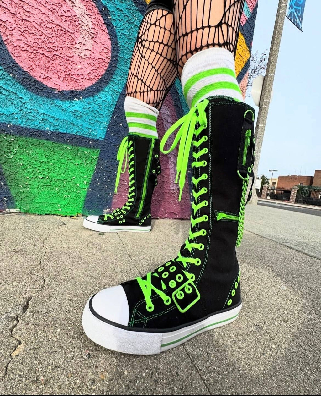 rawr xd black green y2k shoes