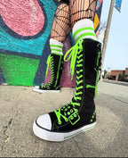 rawr xd black green y2k shoes