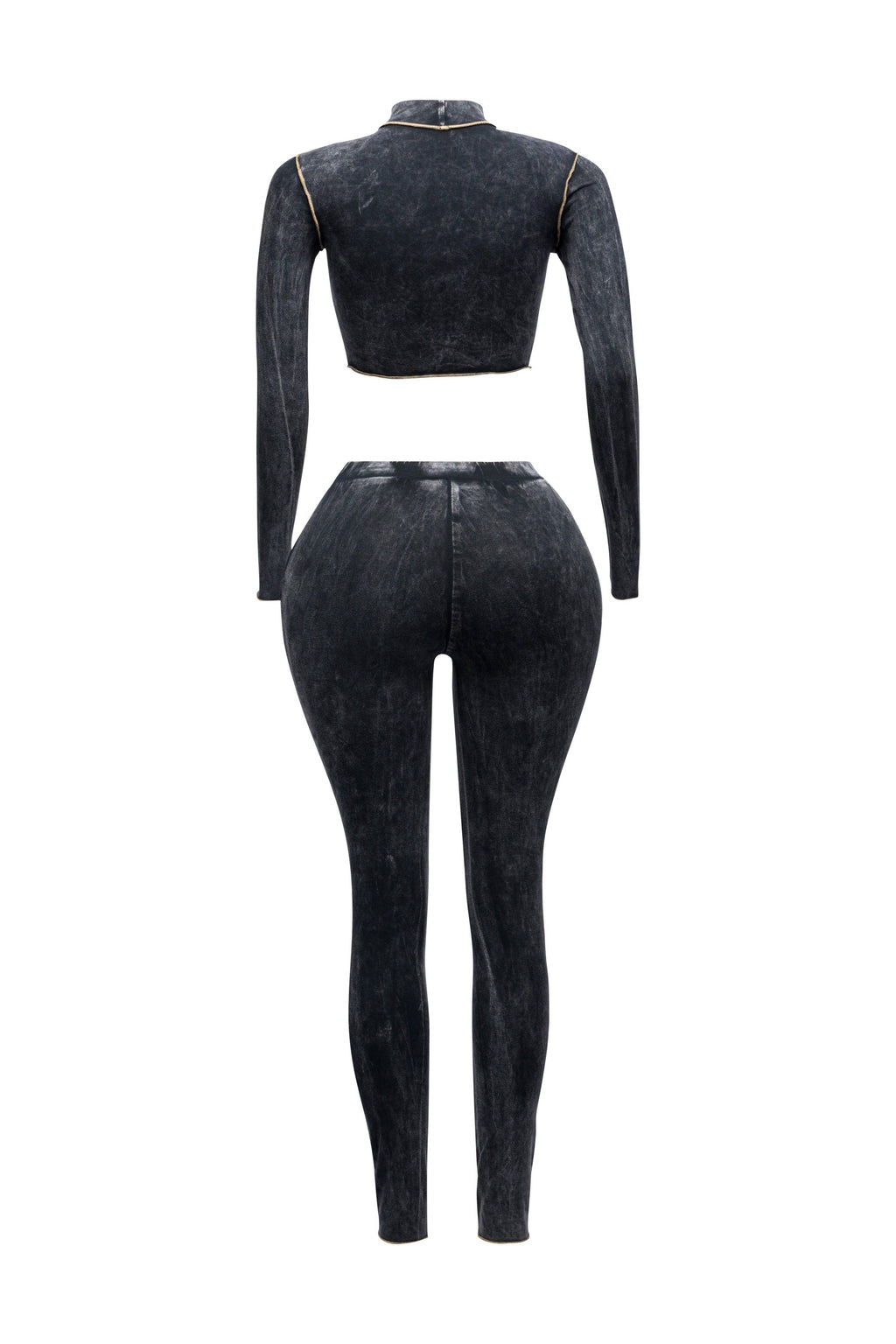 Teal cut out top and leggings set