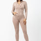 Seamless Zip Up Hoodie Jacket And Leggings Set