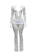 Lace bodysuit & pants set