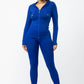 Seamless Zip Up Hoodie Jacket And Leggings Set