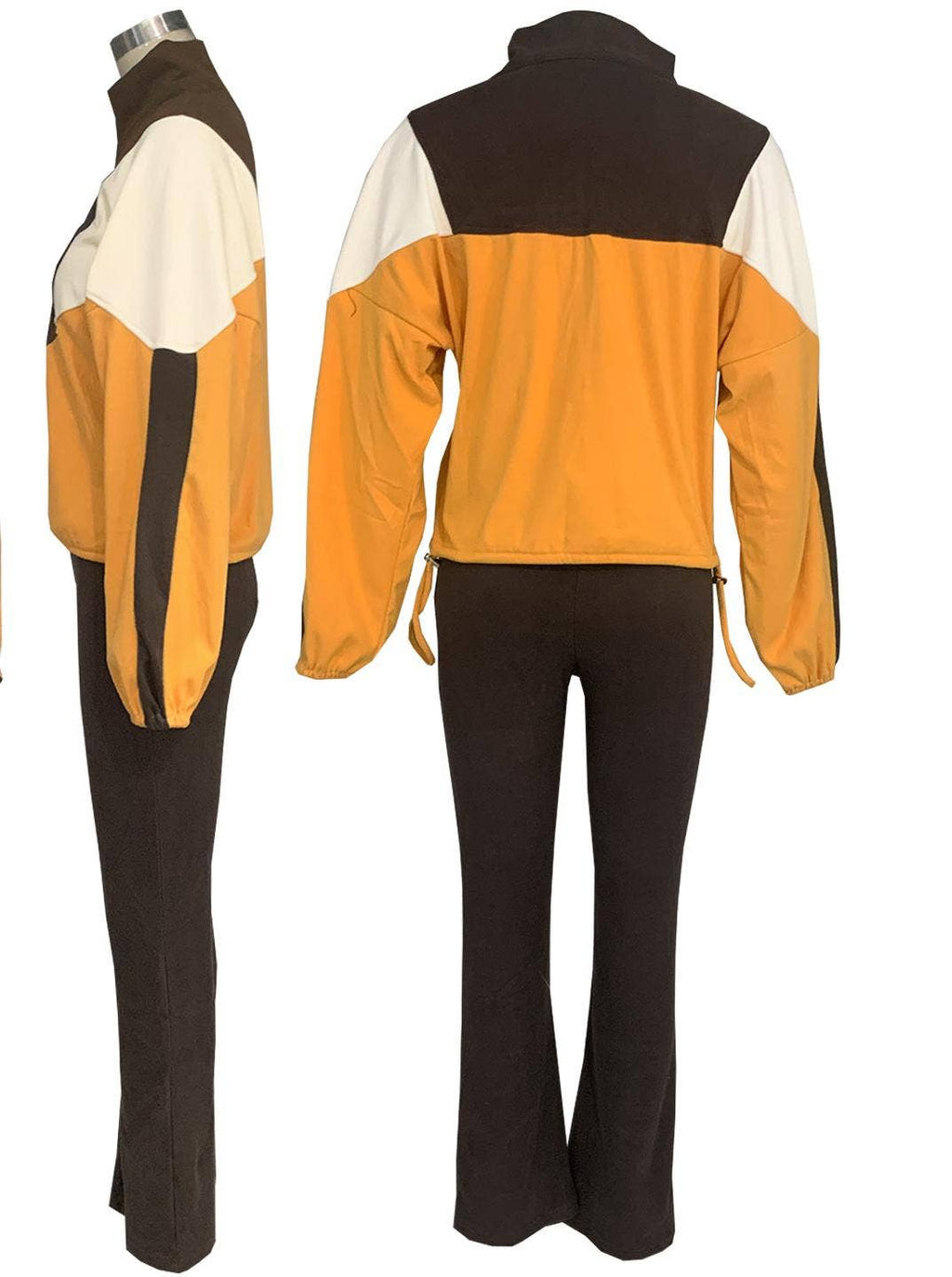 Striped sweatshirt set leggings tracksuit