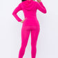 Seamless Zip Up Hoodie Jacket And Leggings Set