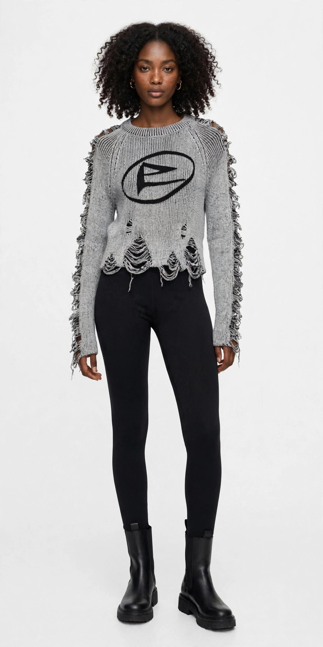Fashion Damaged Sweater for Women – Trendy & Edgy Knitwear