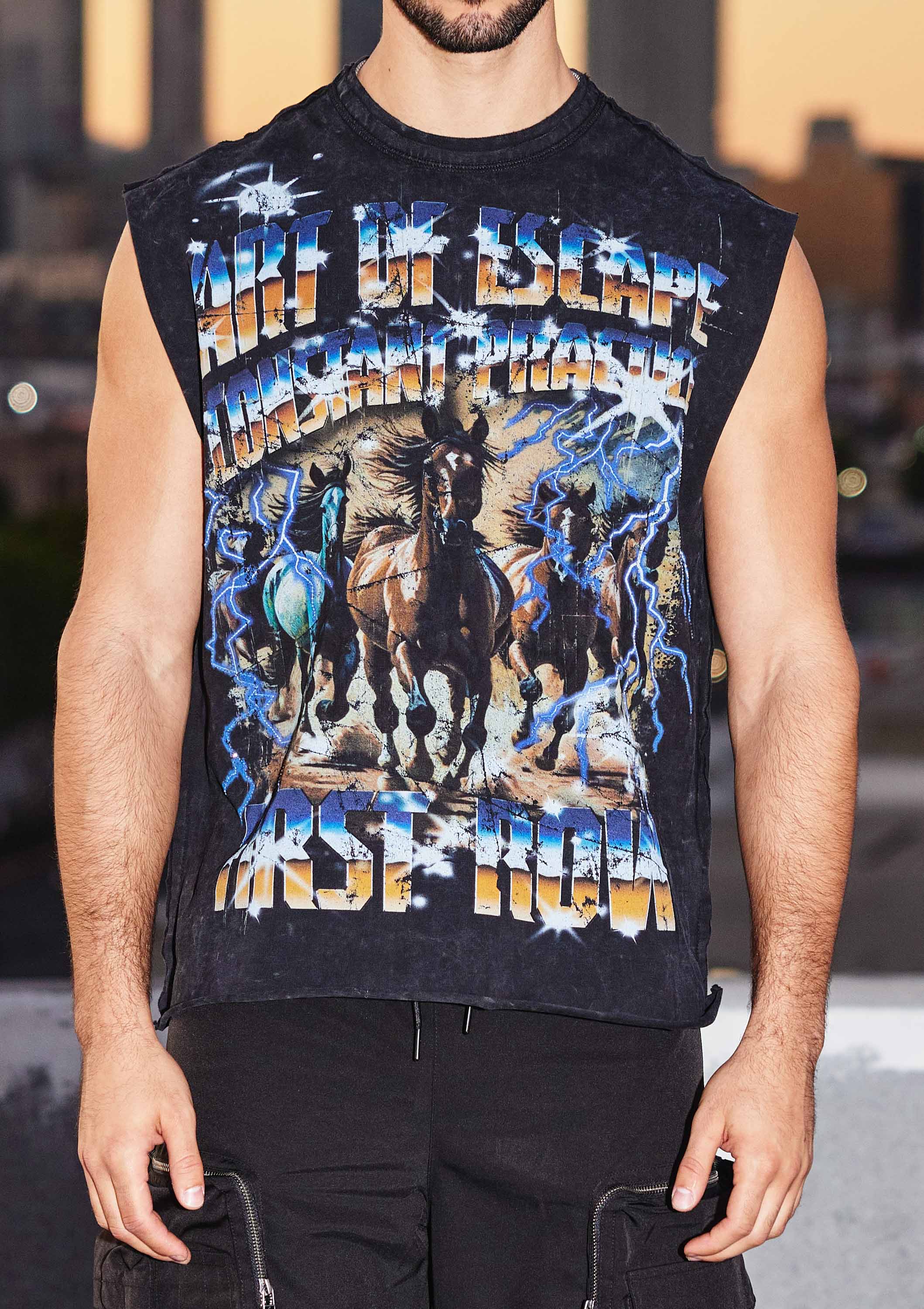 ART OF ESCAPE HORSE MUSCLE TEE