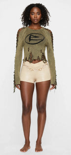 Fox Leather Style Leather Shorts for Women – Trendy & Chic Bottoms