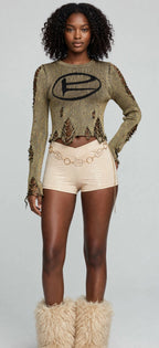 Fox Leather Style Leather Shorts for Women – Trendy & Chic Bottoms