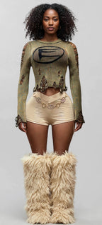 Fox Leather Style Leather Shorts for Women – Trendy & Chic Bottoms