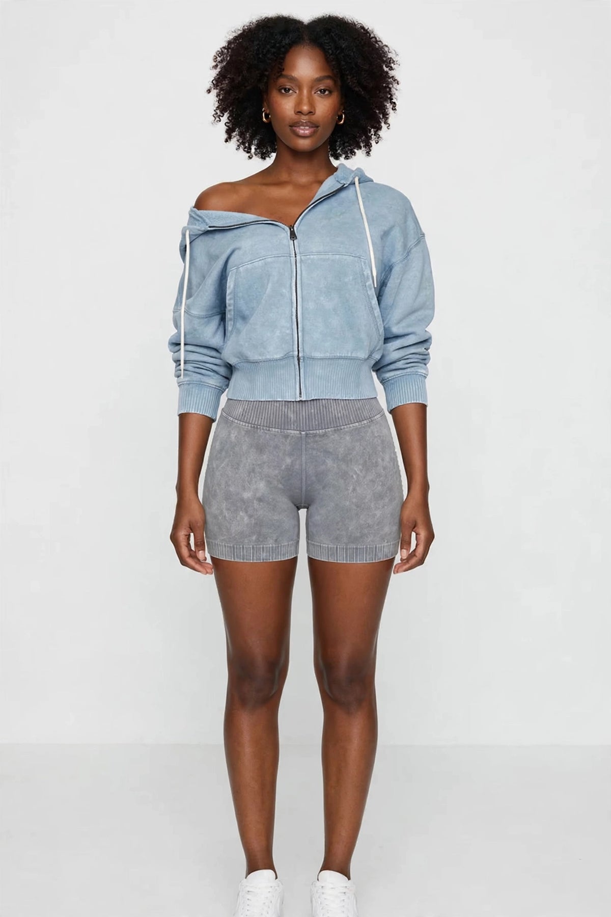 Hoodie Active Short Set – Premium Casual Athleisure Two-Piece Outfit