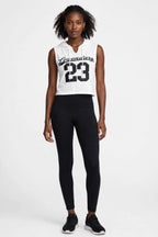 NT1146A Graphic Crop Hoodie Top