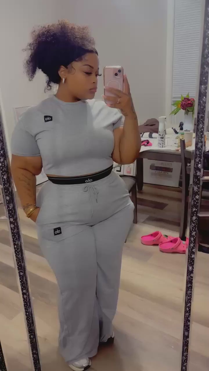 Cropped alo inspired set