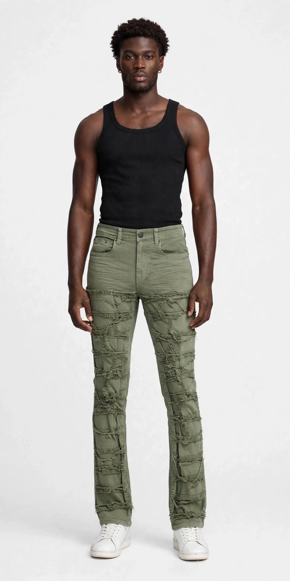 Stacked Denim Jeans – Trendy High‑Waist Streetwear Jeans