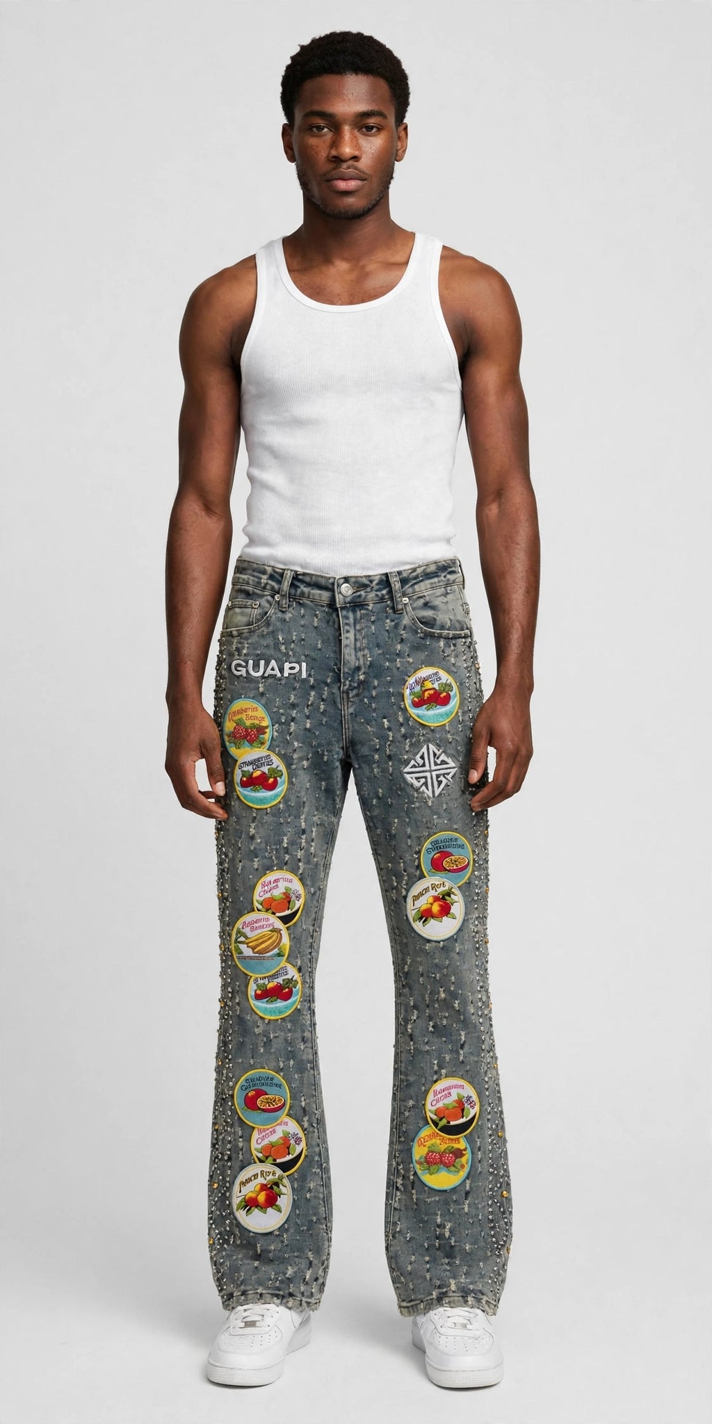 Tropical Drip Guapi Denim – Premium Streetwear Stacked Designer Jeans